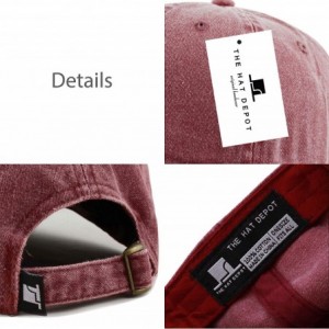 Baseball Caps 100% Cotton Pigment Dyed Low Profile Dad Hat Six Panel Cap - 1. Burgundy - CF189A2DG9Z $7.27