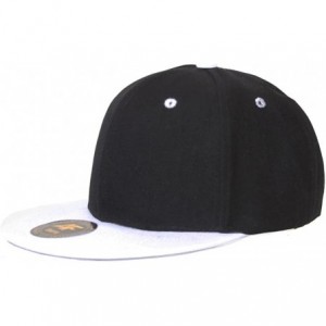 Baseball Caps New Two Tone Snapback Hat Cap - Black/White - CA11B5O2U55 $21.04