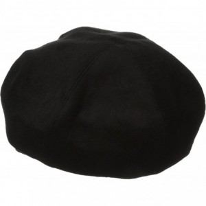 Berets Women's Wool Beret with Jacquard Band - Black - CT11KYOJA8B $21.10