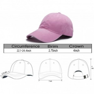 Baseball Caps Men Women Plain Cotton Adjustable Washed Twill Low Profile Baseball Cap Hat(A1008) - Pink - CT18CRWRXIY $15.34