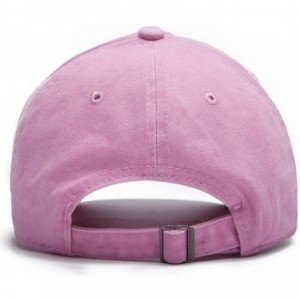 Baseball Caps Men Women Plain Cotton Adjustable Washed Twill Low Profile Baseball Cap Hat(A1008) - Pink - CT18CRWRXIY $15.34