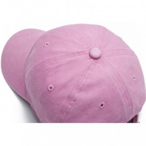 Baseball Caps Men Women Plain Cotton Adjustable Washed Twill Low Profile Baseball Cap Hat(A1008) - Pink - CT18CRWRXIY $15.34