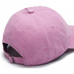 Baseball Caps Men Women Plain Cotton Adjustable Washed Twill Low Profile Baseball Cap Hat(A1008) - Pink - CT18CRWRXIY $15.34