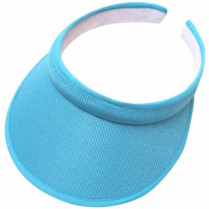 Visors Ultralight Visor with Twill- Moisture Wicking and Reflective Sports Visor- Multiple Colors - Blue - C418SUXLE3I $11.39