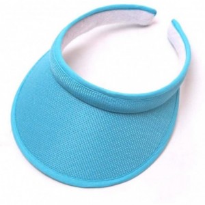 Visors Ultralight Visor with Twill- Moisture Wicking and Reflective Sports Visor- Multiple Colors - Blue - C418SUXLE3I $11.39