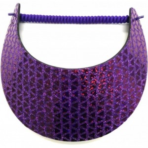 Visors Miracle Lace Sizzle Glitz Foam Sun Visor - Purple - CK18EWQ980K $12.97