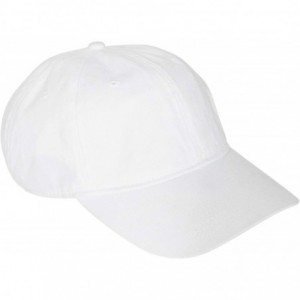 Baseball Caps Cotton Twill Baseball Hat - White - CJ18Y29CZ20 $14.53