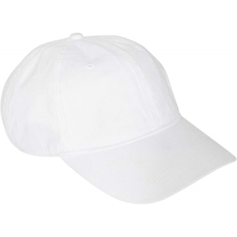 Baseball Caps Cotton Twill Baseball Hat - White - CJ18Y29CZ20 $30.17
