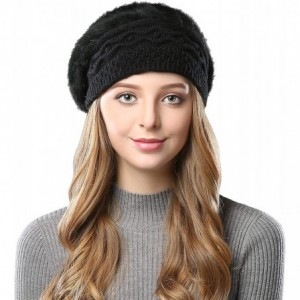 Berets Women Beret Hat French Wool Beret Beanie Cap Classic Solid Color Autumn Winter Hats - Black - C618Y3XDH9M $11.85