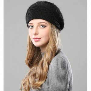 Berets Women Beret Hat French Wool Beret Beanie Cap Classic Solid Color Autumn Winter Hats - Black - C618Y3XDH9M $11.85