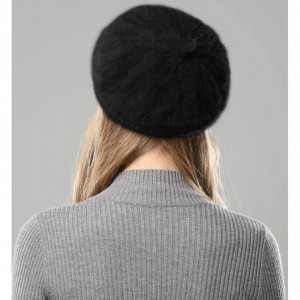 Berets Women Beret Hat French Wool Beret Beanie Cap Classic Solid Color Autumn Winter Hats - Black - C618Y3XDH9M $11.85