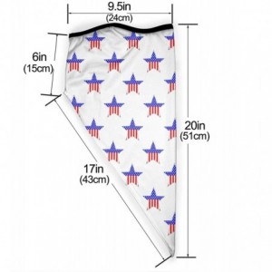 Balaclavas Face Mask Windproof Tube Mask Bandana Headwear for Out Sport - American Patriotic Stars Flag - C1197WKMLSQ $14.47