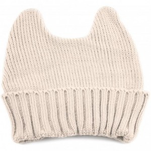 Skullies & Beanies Women Pussy Cat Beanie - Beige - C812OBXLA7I $10.59