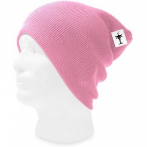 Skullies & Beanies Solid Color Long Beanie - Light Pink - C111Y94VS5L $7.97
