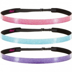 Headbands Adjustable NO SLIP Smooth Glitter Hairband Headbands for Women & Girls Multi Packs - Skinny Purple/Teal/Pink 3pk - ...