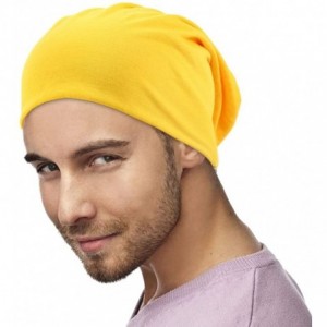 Skullies & Beanies Men Women Beanie Hat Skullcap Tuque Plain Color FFH393s02 - Yellow - CF187HRAQUZ $9.56