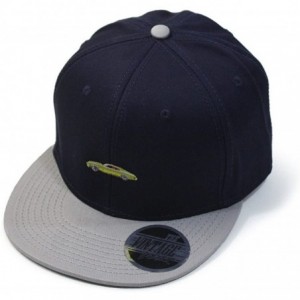 Baseball Caps Premium Plain Cotton Twill Adjustable Flat Bill Snapback Hats Baseball Caps - 70 Gray/Navy - CB12MSKBZEL $10.37