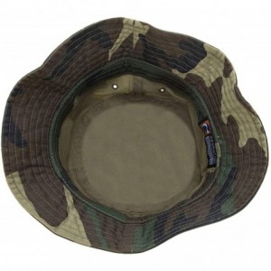 Bucket Hats 100% Cotton Bucket Hat for Men- Women- Kids - Summer Cap Fishing Hat - Woodland Camo - CE18H2HE3H9 $11.23