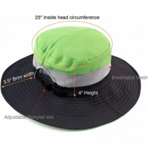 Sun Hats Hatsandscarf Exclusives Outdoor Sun Hat UV Protection Foldable Mesh Wide Brim Beach Summer Hat (ST-2177) - Lime - C8...