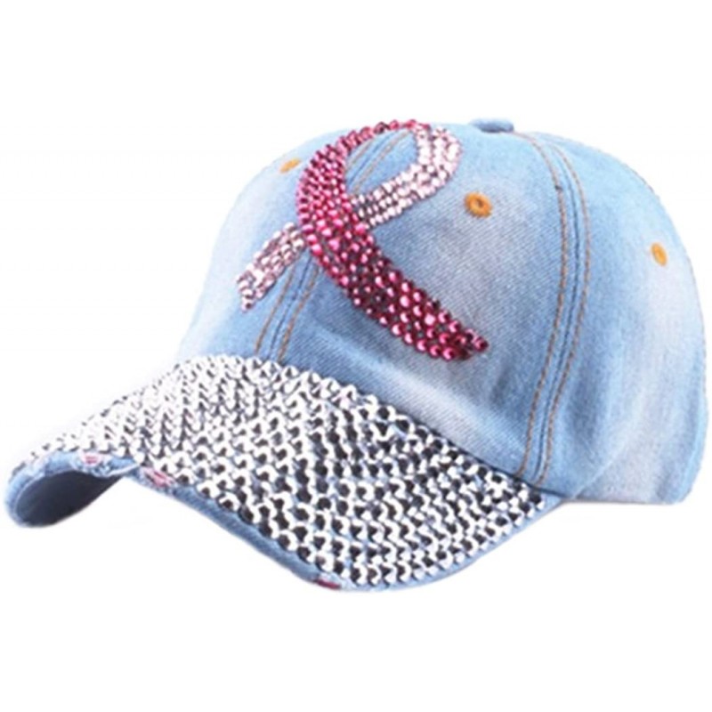 Baseball Caps Women Men Adjustable Rhinestone Studded Bling Tennis Baseball Cap Sun Cap Hat - S - CJ184Q83LMG $13.43