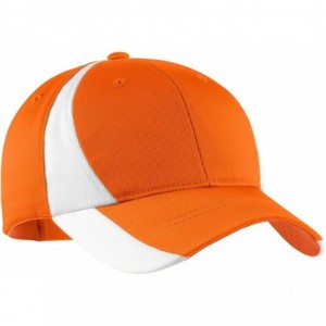 Baseball Caps Men's Dry Zone Nylon Colorblock Cap - Orange/White - CQ11QDSFLFJ $18.02