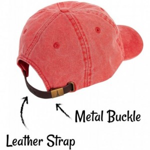 Baseball Caps Phi Mu (N) Baseball Hat Cap Cursive Name Font Adjustable Leather Strap - Red - C218SCDKCL9 $18.43