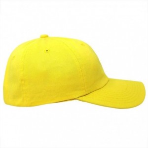 Baseball Caps Wholesale 12-Pack Baseball Cap Adjustable Size Plain Blank All Cotton Solid Color dad Hat - Yellow - C0195SSIUH...