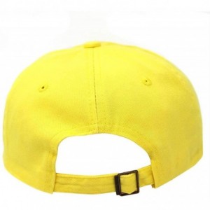 Baseball Caps Wholesale 12-Pack Baseball Cap Adjustable Size Plain Blank All Cotton Solid Color dad Hat - Yellow - C0195SSIUH...