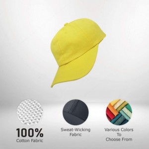 Baseball Caps Wholesale 12-Pack Baseball Cap Adjustable Size Plain Blank All Cotton Solid Color dad Hat - Yellow - C0195SSIUH...