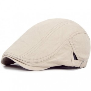 Newsboy Caps Cotton Adjustable-Gatsby-Newsboy Hat Men Forward Hat Driving - Beige - C318G242MM6 $11.34