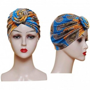 Skullies & Beanies Women Pre-Tied Bonnet Turban for Women Printed Turban African Pattern Knot Headwrap Beanie - C1193535AW0 $...