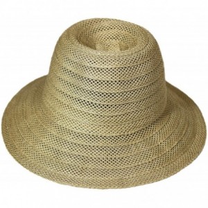 Sun Hats Beach Sun Hat Women Summer Cap Sunhat Wide Brim Foldable Packable Floppy Panama - Light-khaki-b - C518R8XEI3G $34.84