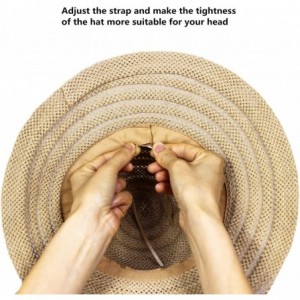 Sun Hats Beach Sun Hat Women Summer Cap Sunhat Wide Brim Foldable Packable Floppy Panama - Light-khaki-b - C518R8XEI3G $18.25