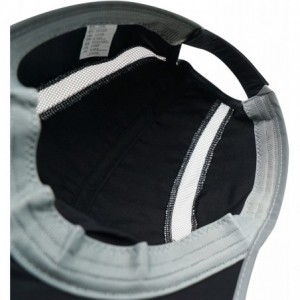 Baseball Caps Foldable Mesh Sports Cap with Reflective Stripe Breathable Sun Runner Cap - Black - CK17YLCL6GY $11.66