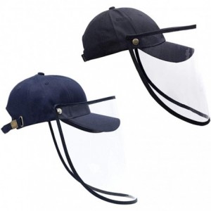 Baseball Caps Baseball Cap Women & Men- Fashion Sun Hat Removable Anti-Sunburn UV-Proof - P-black+navy Blue - CX198DUKTA8 $30.10