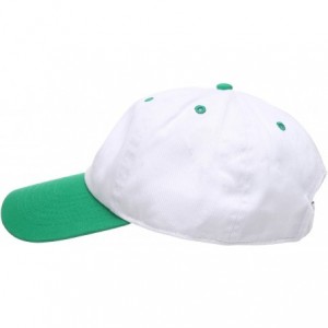 Baseball Caps Two Tone 100% Cotton Stonewashed Cap Adjustable Hat Low Profile Baseball Cap. - Kelly Green - CU12NW24URE $10.89