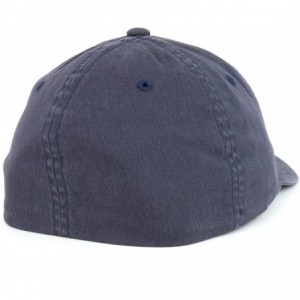 Baseball Caps XXL Oversize Washed NASA Insignia Small Patch Flexfit Cap - Navy - C918DQHDNG2 $14.19