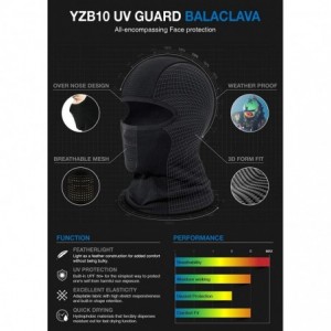 Balaclavas Winter Balaclava Mask Face Cover Thermal Fleece Helmet Liner Unisex - Windproof Balaclava(yzb10) - Black - CX18QZ6...