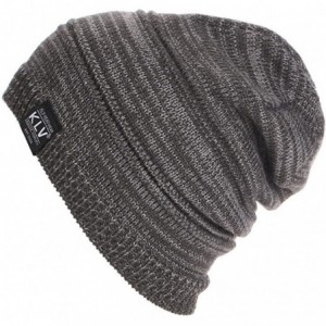 Skullies & Beanies Men Women Knit Baggy Beanie Unisex Winter Slouchy Ski Hat - Gray - C212NV1HLME $8.31