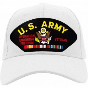 Baseball Caps US Army - Operation Enduring Freedom Veteran Hat/Ballcap Adjustable One Size Fits Most - White - CM18NKDEYW7 $4...