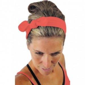 Headbands Removable Bow Training Headband - No Slip - No Sweat- Arancio Orange - Arancio Orange - C912I8WP8TL $21.23