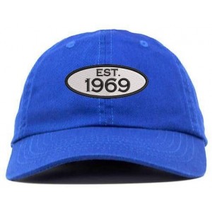 Baseball Caps Established 1969 Embroidered 51st Birthday Gift Soft Crown Cotton Cap - Vc300_royal - C218QMN69ZE $14.44