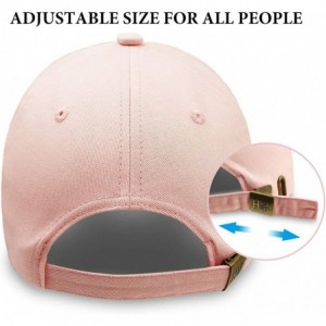 Baseball Caps Baseball Cap Men Women Baseball Hat Adjustable Cotton Caps for Men Running Cycling Hiking Golf Drive - Pink - C...