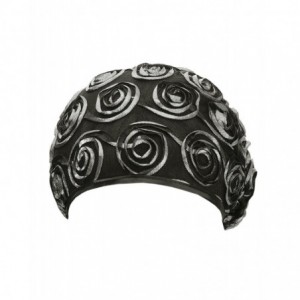 Headbands Lightweight Stretchable Floral Accent Mesh Headwrap Turban- Black/Silver - Black/Silver - CC11ZEER859 $8.52