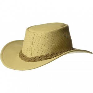 Fedoras Bushie Perforated Golf Hat - Beige - CM11FW6TAZ9 $47.36