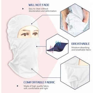 Balaclavas Balaclava Face Mask Breathable Helmet Full Neck Gaiter Scarf Windproof Dustproof for Outdoor&Sports - White/Pink -...