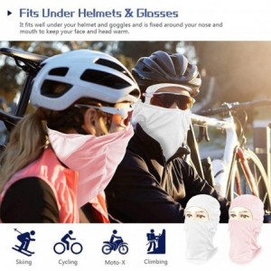 Balaclavas Balaclava Face Mask Breathable Helmet Full Neck Gaiter Scarf Windproof Dustproof for Outdoor&Sports - White/Pink -...