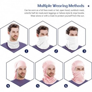 Balaclavas Balaclava Face Mask Breathable Helmet Full Neck Gaiter Scarf Windproof Dustproof for Outdoor&Sports - White/Pink -...