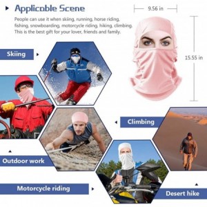 Balaclavas Balaclava Face Mask Breathable Helmet Full Neck Gaiter Scarf Windproof Dustproof for Outdoor&Sports - White/Pink -...