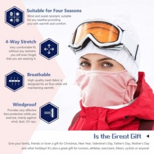 Balaclavas Balaclava Face Mask Breathable Helmet Full Neck Gaiter Scarf Windproof Dustproof for Outdoor&Sports - White/Pink -...